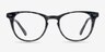 Flume Gray Floral AcetateEyeglass Frames from EyeBuyDirect, Front View