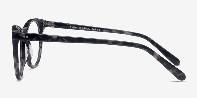 Flume Gray Floral AcetateEyeglass Frames from EyeBuyDirect, Side View