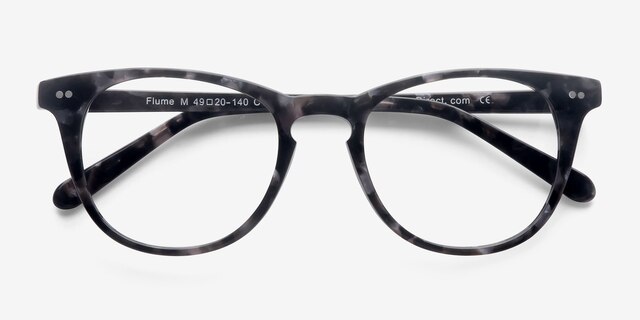 Flume Gray Floral AcetateEyeglass Frames from EyeBuyDirect, Closed View