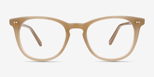 Flume Taupe AcetateEyeglass Frames from EyeBuyDirect, Front View