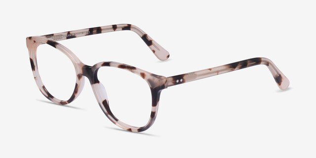 Hepburn Écaille ivoire AcétateMontures de lunettes de vue d'EyeBuyDirect, Vue d'Angle
