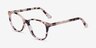 Hepburn Écaille ivoire AcétateMontures de lunettes de vue d'EyeBuyDirect, Vue d'Angle
