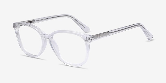 Hepburn Clear AcetateEyeglass Frames from EyeBuyDirect, Angle View