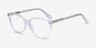 Hepburn Clear AcetateEyeglass Frames from EyeBuyDirect, Angle View