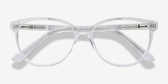 Hepburn Clear AcetateEyeglass Frames from EyeBuyDirect, Closed View