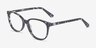 Hepburn Gray Floral AcetateEyeglass Frames from EyeBuyDirect, Angle View