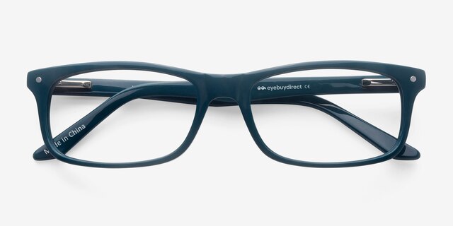 Mandi Teal AcétateMontures de lunettes de vue d'EyeBuyDirect, Vue Rapprochée