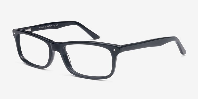 Mandi Black AcetateEyeglass Frames from EyeBuyDirect, Angle View