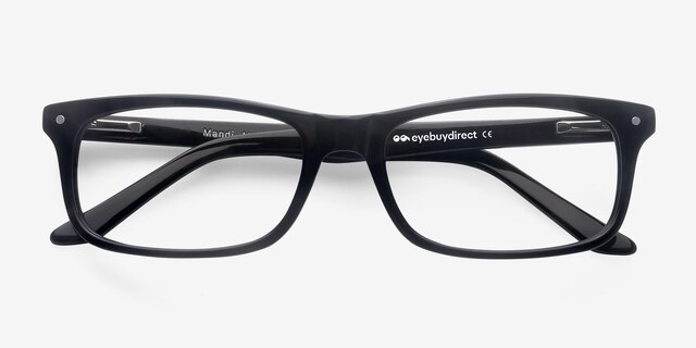 Mandi Black AcetateEyeglass Frames from EyeBuyDirect, Closed View
