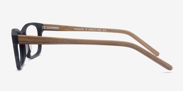 Mesquite Black Yellow AcetateEyeglass Frames from EyeBuyDirect, Side View