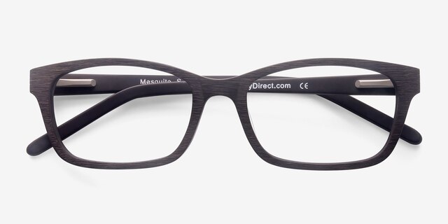 Mesquite Coffee Wood-textureEyeglass Frames from EyeBuyDirect, Closed View