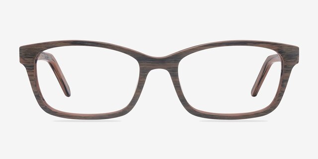 Mesquite Brown AcetateEyeglass Frames from EyeBuyDirect, Front View