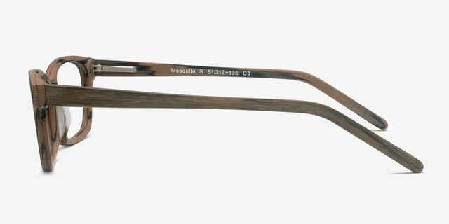 Mesquite Brown AcetateEyeglass Frames from EyeBuyDirect, Side View