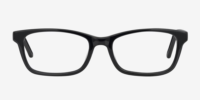 Mesquite Black PlasticEyeglass Frames from EyeBuyDirect, Front View