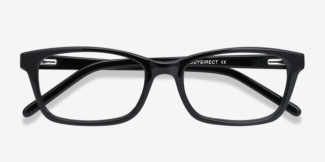 Mesquite Black PlasticEyeglass Frames from EyeBuyDirect, Closed View