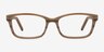 Mesquite Brown Striped AcetateEyeglass Frames from EyeBuyDirect, Front View