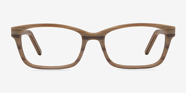 Mesquite Brown Striped Acétate Montures de lunettes de vue