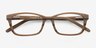 Mesquite Brown Striped AcetateEyeglass Frames from EyeBuyDirect, Closed View