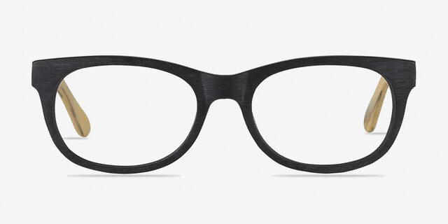 Panama Black AcetateEyeglass Frames from EyeBuyDirect, Front View