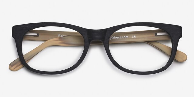 Panama Black AcetateEyeglass Frames from EyeBuyDirect, Closed View