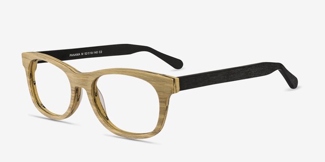 Panama Wood AcetateEyeglass Frames from EyeBuyDirect, Angle View