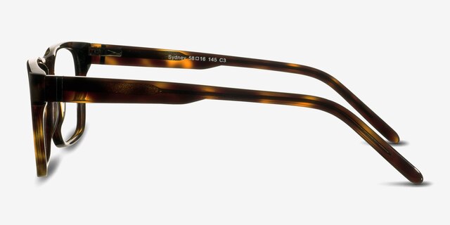 Sydney Tortoise AcétateMontures de lunettes de vue d'EyeBuyDirect, Vue de Côté