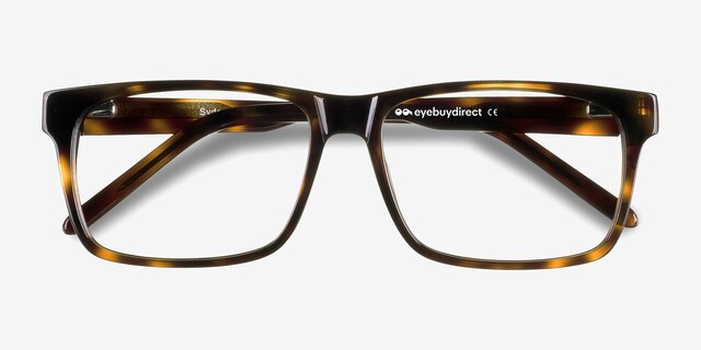 Sydney Tortoise AcétateMontures de lunettes de vue d'EyeBuyDirect, Vue Rapprochée