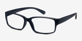 Apollo Matte Navy Plastique Montures de lunettes de vue d'EyeBuyDirect, Vue d'Angle