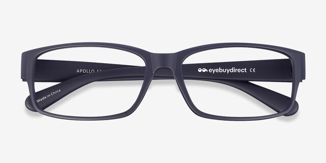 Apollo Matte Navy PlasticEyeglass Frames from EyeBuyDirect, Closed View
