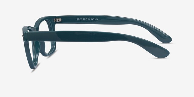 Atlee Green PlasticEyeglass Frames from EyeBuyDirect, Side View