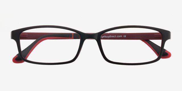 Broad Black PlasticEyeglass Frames from EyeBuyDirect, Closed View