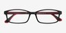 Broad Black PlasticEyeglass Frames from EyeBuyDirect, Closed View