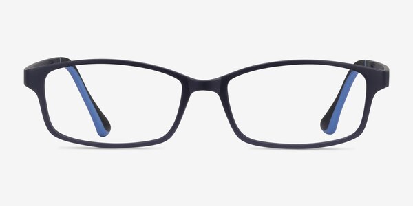 Broad Rectangle Navy Frame Eyeglasses Eyebuydirect