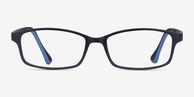Broad Navy PlasticEyeglass Frames from EyeBuyDirect, Front View
