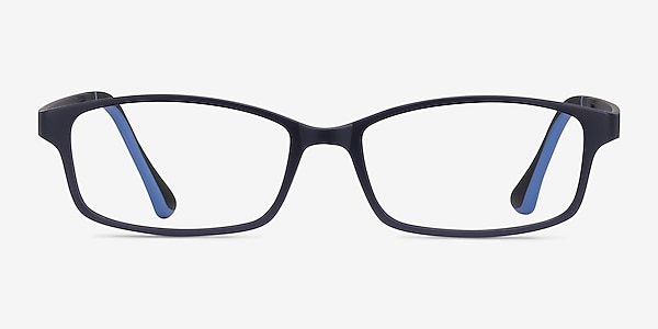Broad Navy Plastic Eyeglass Frames