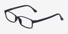 Broad Navy PlasticEyeglass Frames from EyeBuyDirect, Angle View