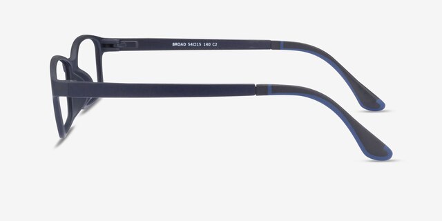 Broad Navy PlasticEyeglass Frames from EyeBuyDirect, Side View