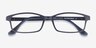 Broad Navy PlasticEyeglass Frames from EyeBuyDirect, Closed View