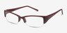 Diane Red PlasticEyeglass Frames from EyeBuyDirect, Angle View