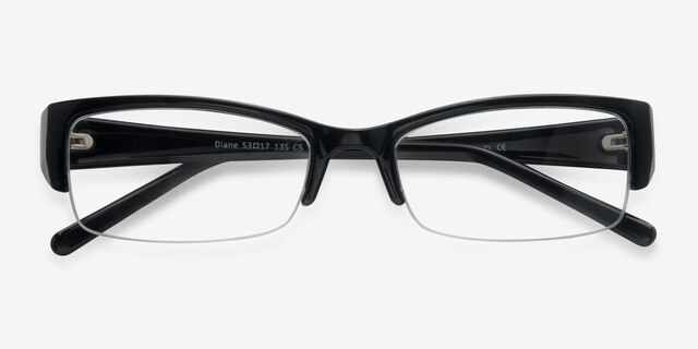 Diane Black PlasticEyeglass Frames from EyeBuyDirect, Closed View