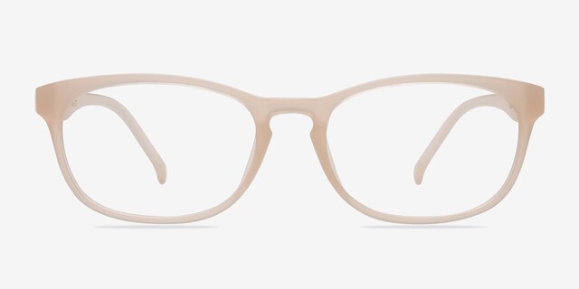 Drums Frosted White PlasticEyeglass Frames from EyeBuyDirect, Front View