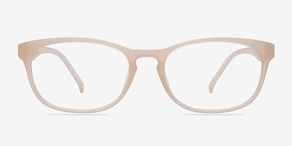 Drums Frosted White Plastic Eyeglass Frames