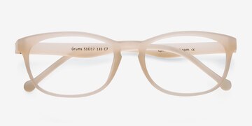 Frosted White Drums -  Lightweight Plastic Eyeglasses