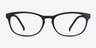 Drums Navy PlasticEyeglass Frames from EyeBuyDirect, Front View