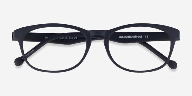 Drums Navy PlasticEyeglass Frames from EyeBuyDirect, Closed View