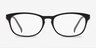 Drums Matte Black PlastiqueMontures de lunettes de vue d'EyeBuyDirect, Vue de Face