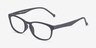 Drums Matte Black PlastiqueMontures de lunettes de vue d'EyeBuyDirect, Vue d'Angle