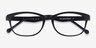Drums Matte Black PlastiqueMontures de lunettes de vue d'EyeBuyDirect, Vue Rapprochée