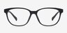 Moody Matte Black PlasticEyeglass Frames from EyeBuyDirect, Front View
