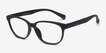 Moody Matte Black PlasticEyeglass Frames from EyeBuyDirect, Angle View